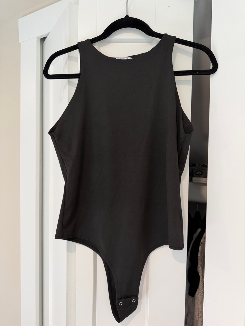 REORIA Butsmooth® Women’s Basic Sexy Sleeveless Racer Back Halter Neck Bodysuit